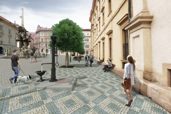 Malostranské square - the upper part in detail