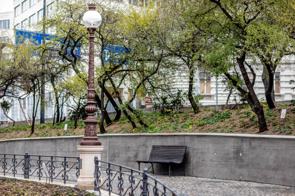 Old historical pole Čelakovského sady