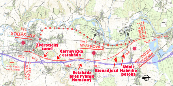 Situation: Soběslav - Doubí
