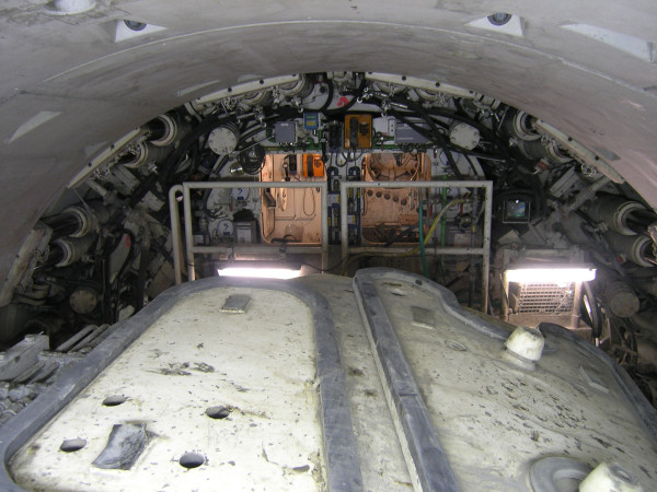 Boring shield - view of the of the presses and the pressure chamber