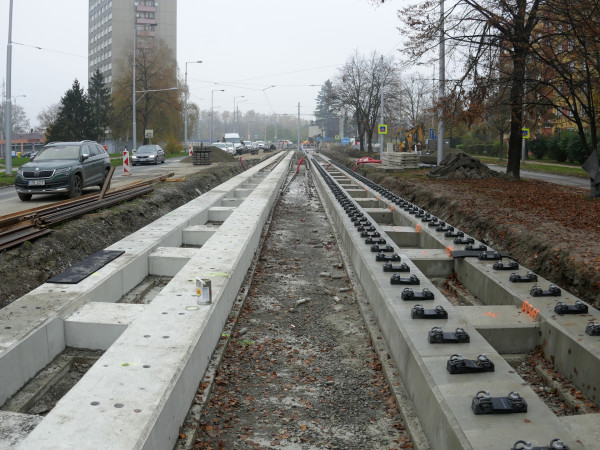 Monolith before laying the rails