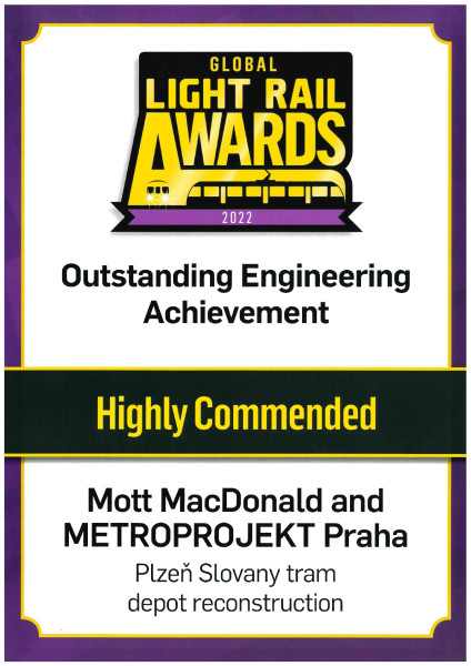 GLOBAL LIGHT RAIL AWARD received in London