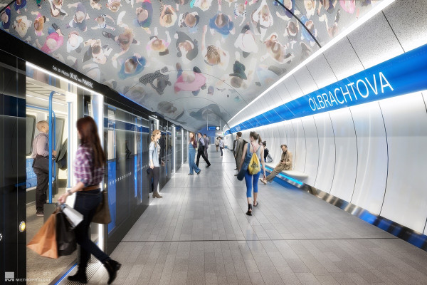 Olbrachtova - the platform with an artistic design