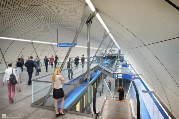 ankrác - View from the footbridge above the platform