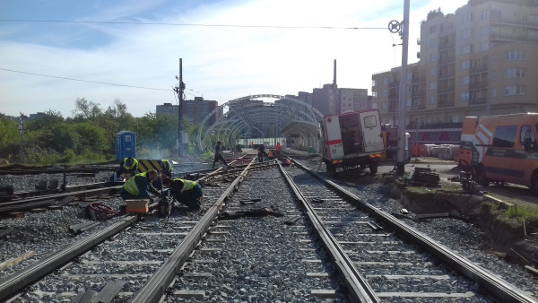 New rail construction - in the direction of the city centre
