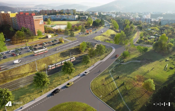 Visualization of the tram line Kamechy