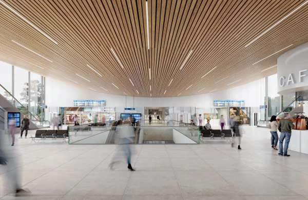 Jihlava High-speed railway terminal - departure hall