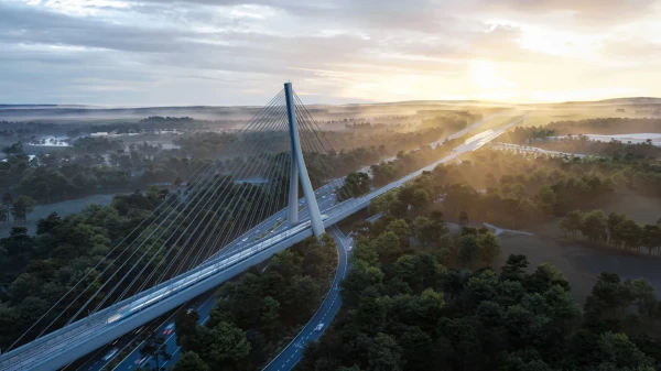 Jihlava High-speed railway terminal - bridge over D1