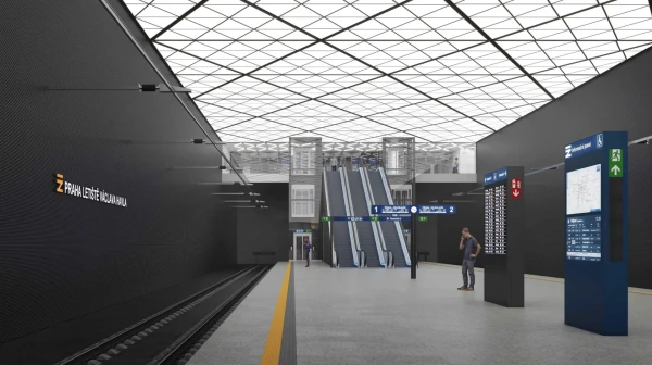 The platform, view in the direction of vestibule