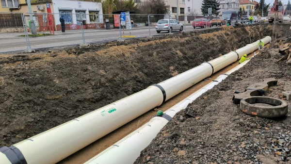 Na Palouku - přeložka páteřních vodovodních řadů 