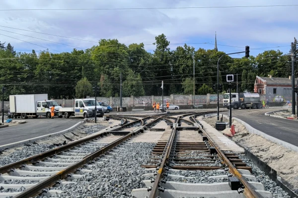 Napojení nové tramvajové trati do Vinohradské ulice