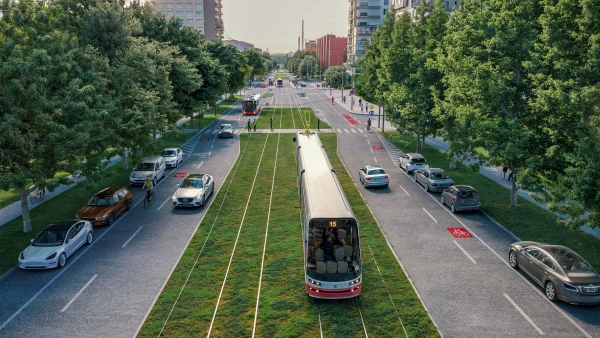 ramvajová trať Počernická – vizualizace Onixia solutions s.r.o.