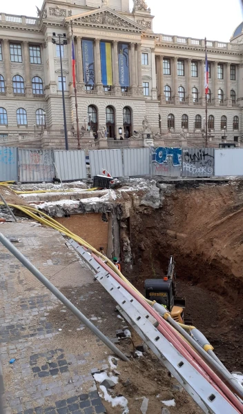 Future exit from the underground vestibule