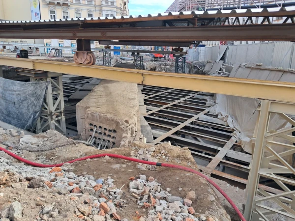 28.2.2025 State after the demolition of the prestressed monolithic ceiling 