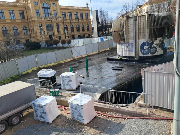 12.3.2025 Insulation of the reinforced concrete tube of the main ventilation duct
