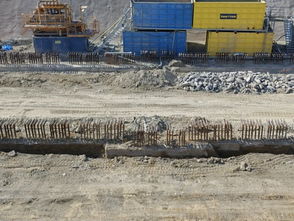 Preparatory works for laying concrete for ceiling structures