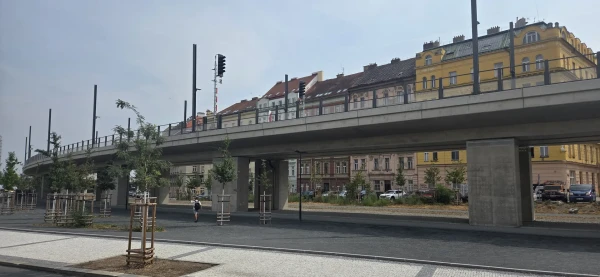 Viaduct from the Výstaviště station